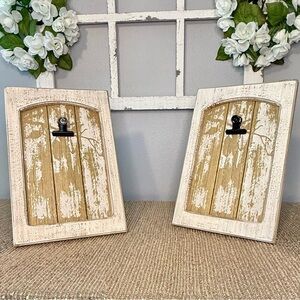 🌸Hobby Lobby Distressed Cream and Tan Clip Frames📸